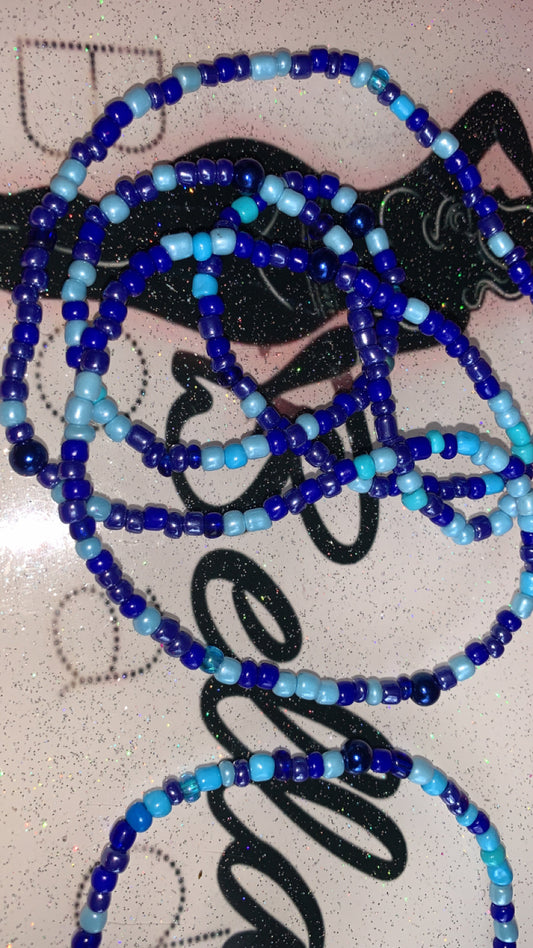 Blue Waistbead And Anklet Set!