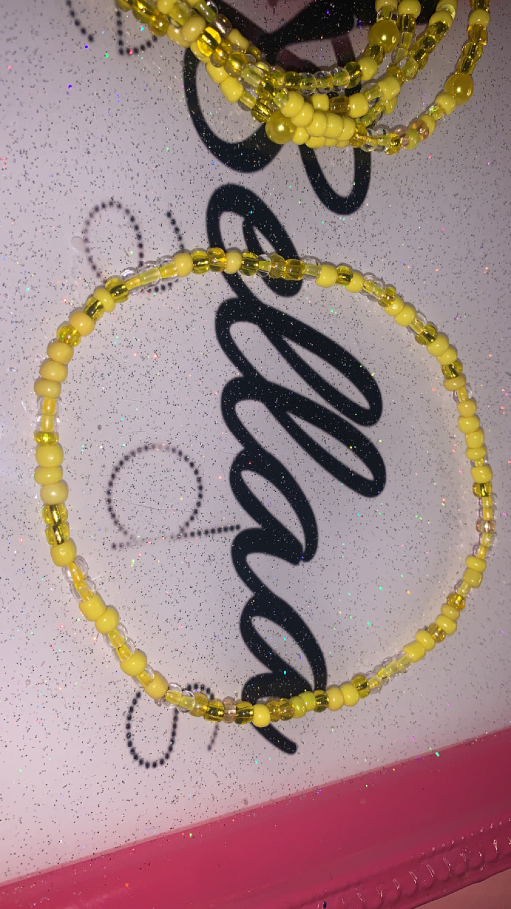 Yellow Waistbead And Anklet Set!