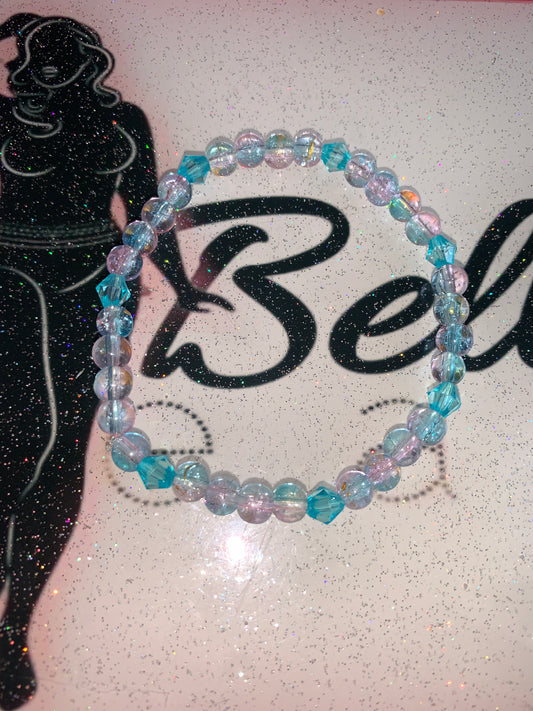 Cotton Candy Glass Beaded Bracelet!
