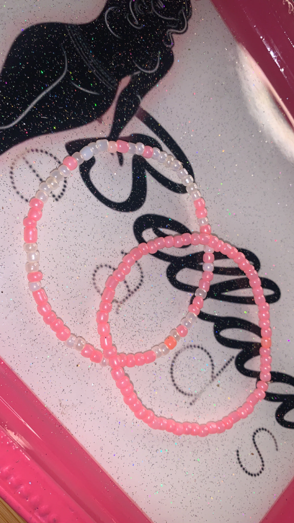 Pink 2 Piece Anklet Set!