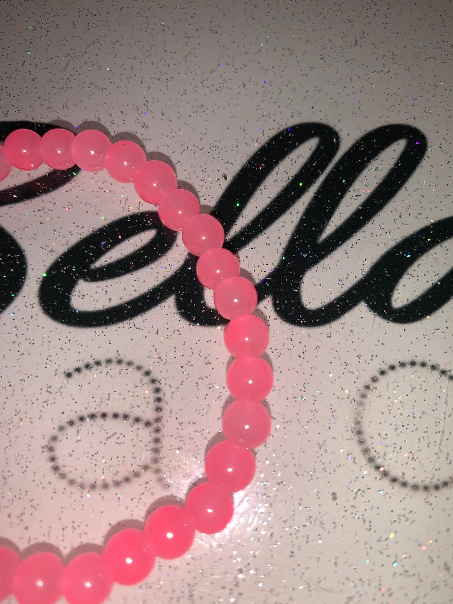 Baby Pink Glass Beaded Bracelet!