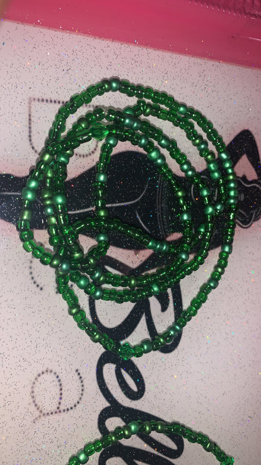 Green Waistbead And Anklet Set!