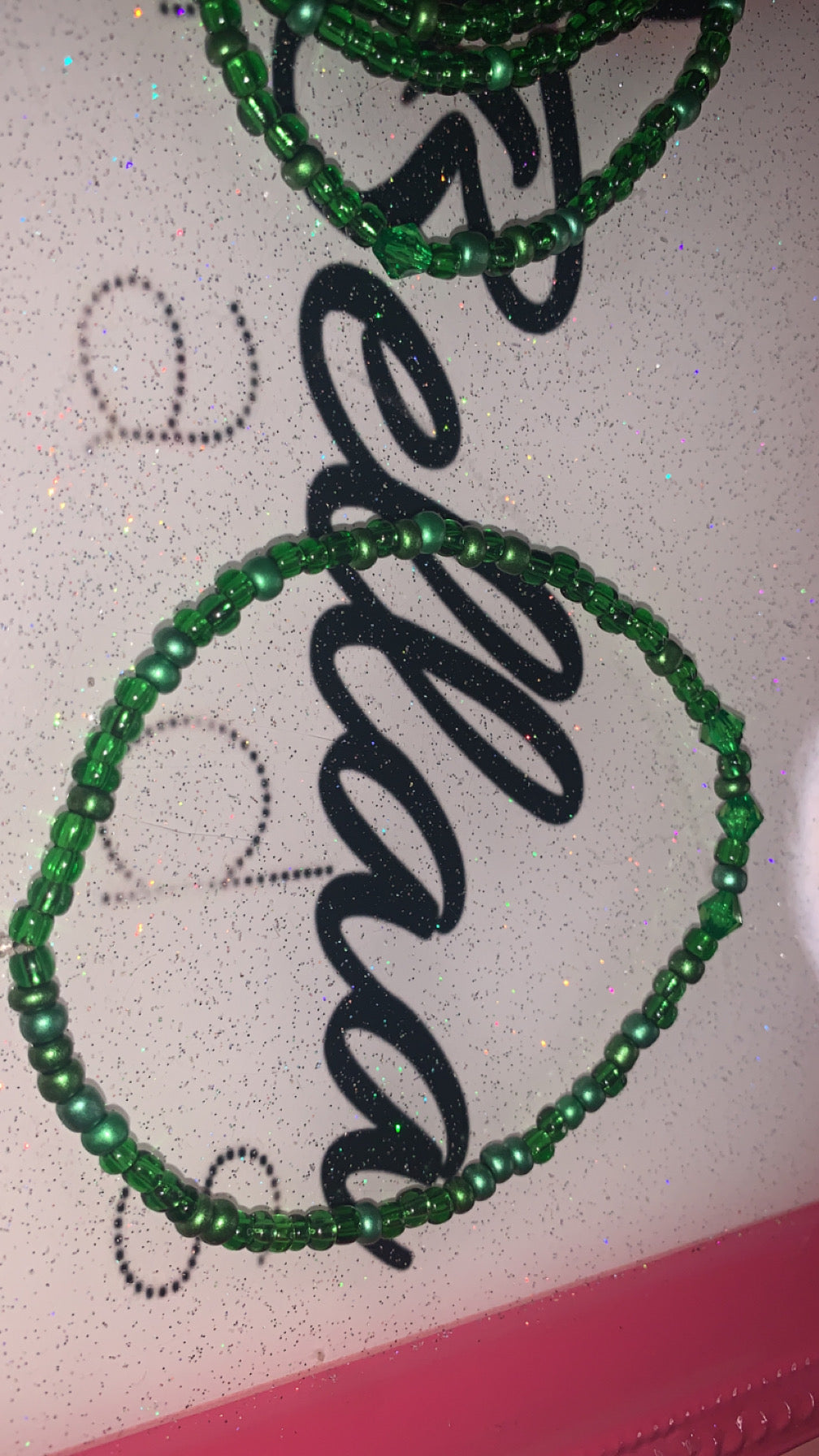 Green Waistbead And Anklet Set!
