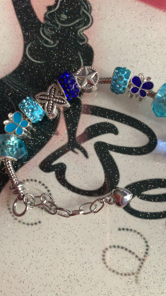 Blue European Charm Bracelet!