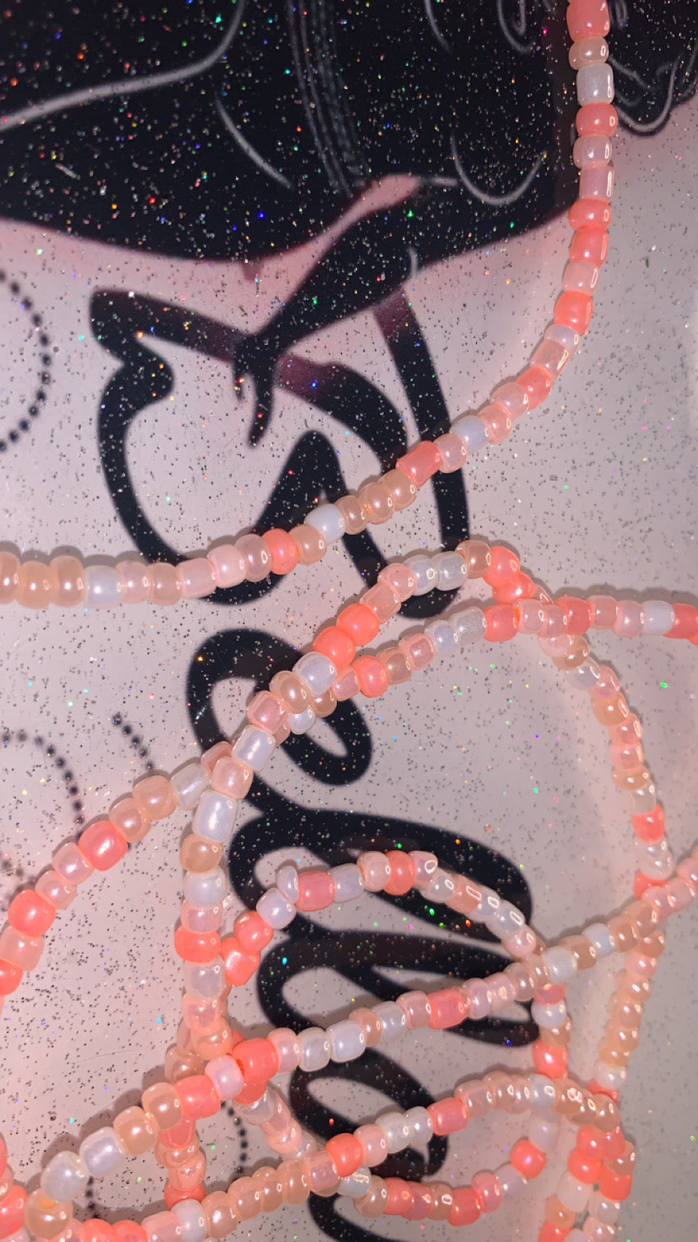 Peach Waistbead And Anklet Set!