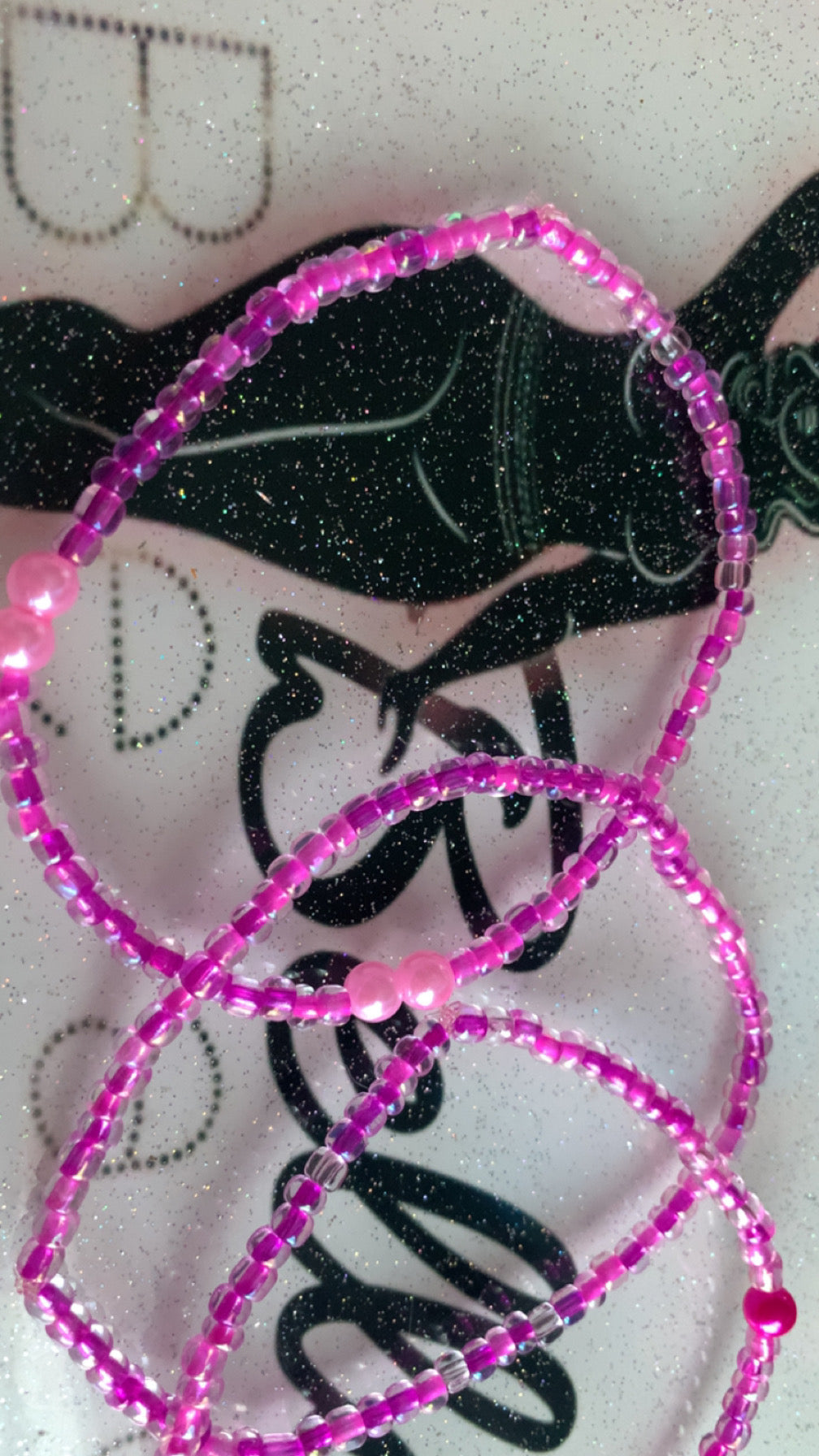 Pink 3 Piece Anklet Set!