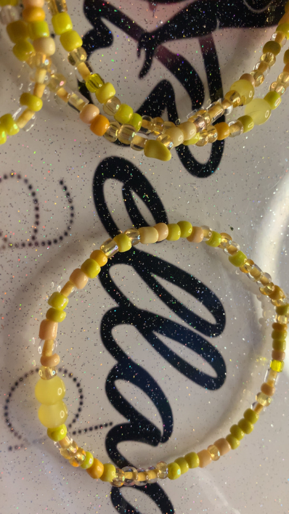 Yellow Waistbead And Anklet Set!