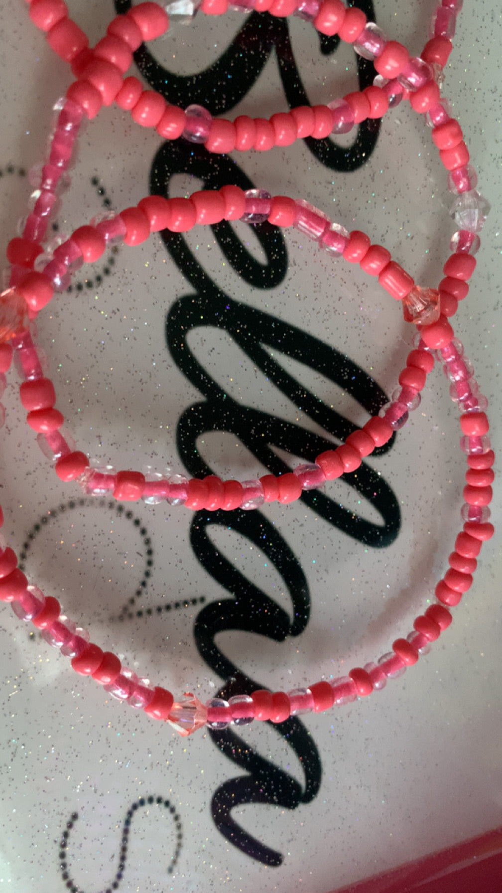 Pink 3 Piece Anklet Set!