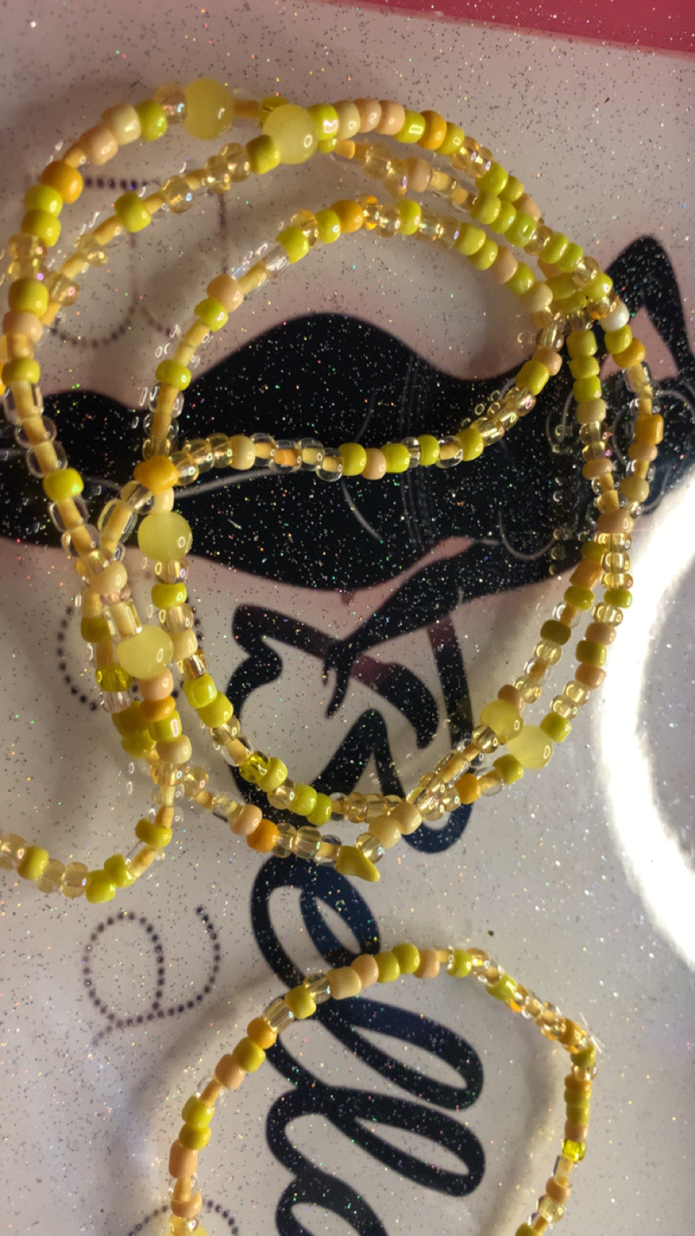 Yellow Waistbead And Anklet Set!