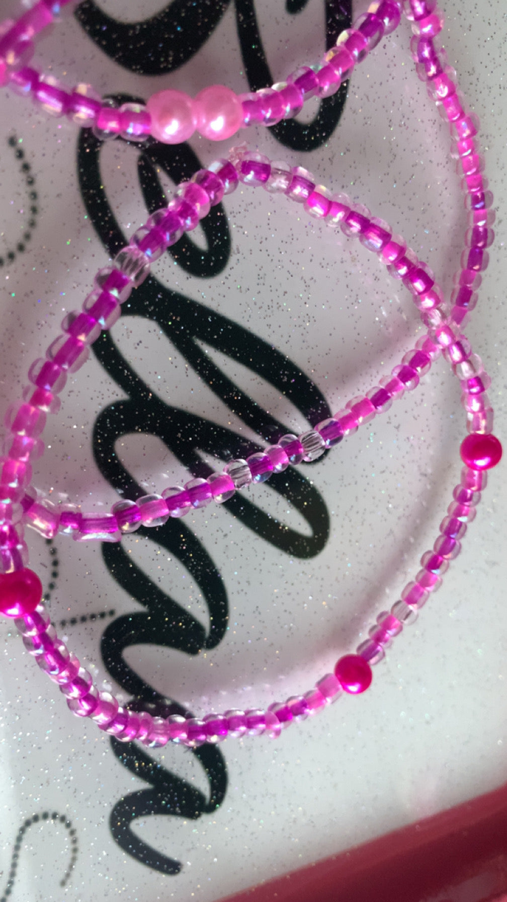 Pink 3 Piece Anklet Set!