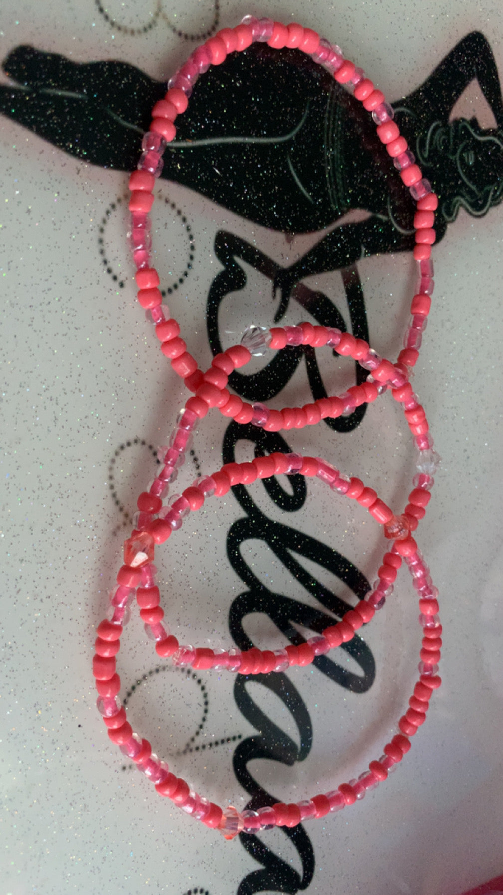 Pink 3 Piece Anklet Set!