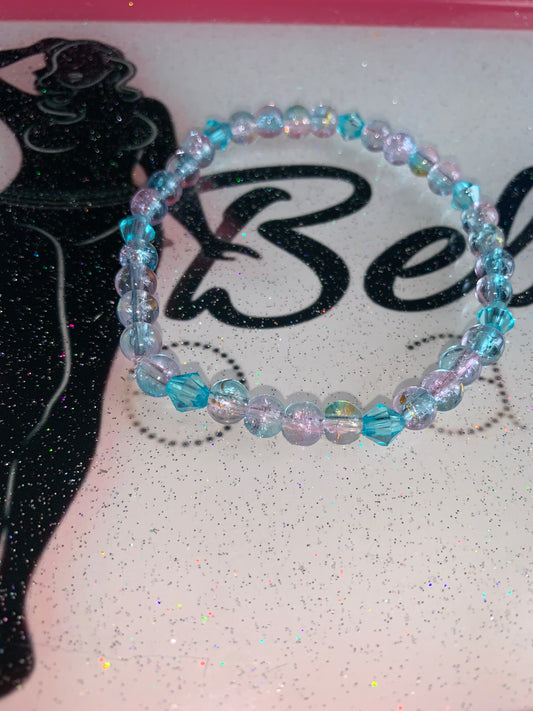 Cotton Candy Glass Beaded Bracelet!
